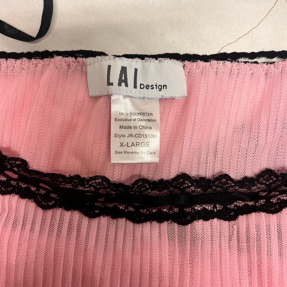 Lai Designs Teddy Lingerie Punk and Black Lace Ribbons - Picture 2 of 6